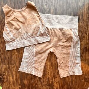 Ryka Tan Seamless Contour Workout Set